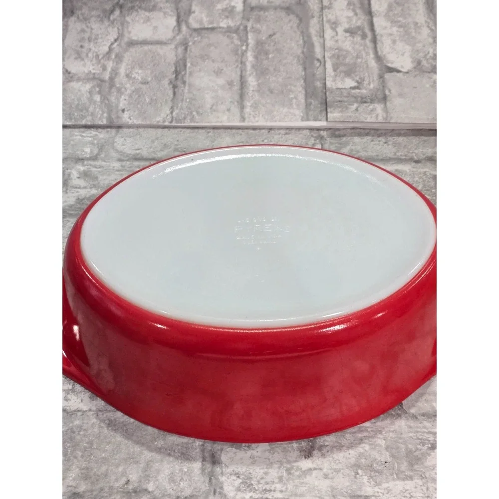Pyrex Friendship Red 045 Oval 2.5 QT, 474 1.5 QT and 474-B 1.5qt Casserole Dish